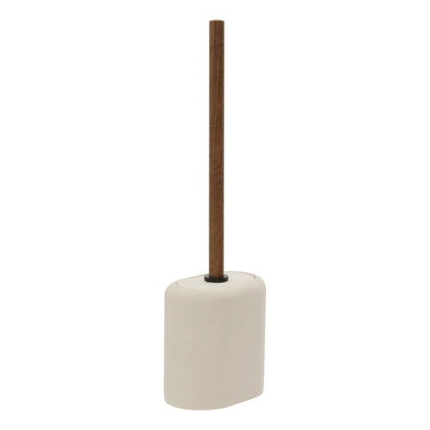 Brosse WC avec porte-brosse en résine 10 x 10 x 40 cm BEIGE