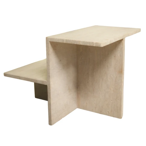 Table d'appoint en travertin 0 cm Naturel