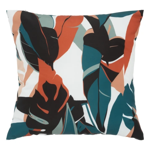 Coussin extérieur imprimé feuilles