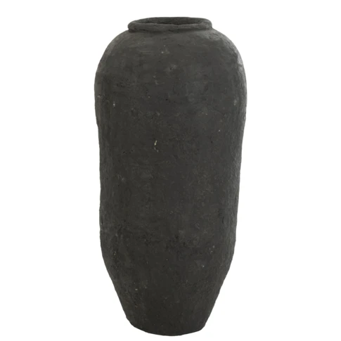 VASE PAPIER MACHE NOIR LARGE 50 x 50 x 100 cm Noir