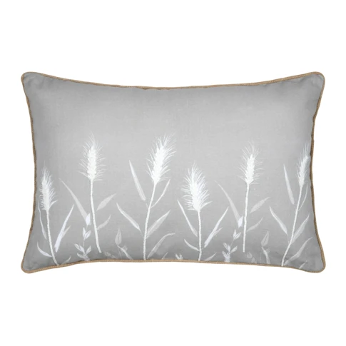 Coussin décoratif pampa en coton 40 x 60 cm NATUREL