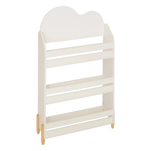 Bibliothèque enfant à étagères ouvertes forme organique 62 x 19 x 100 cm Blanc