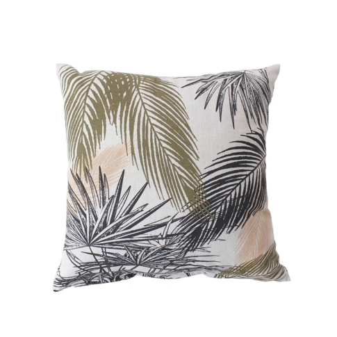 Coussin carré déhoussable imprimé nature