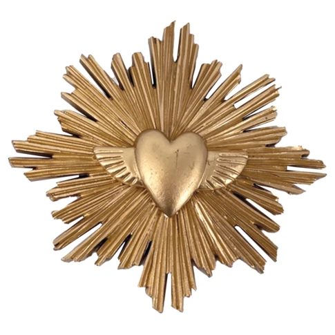 Ex-voto décoratif  coeur ailé  0 cm Doré