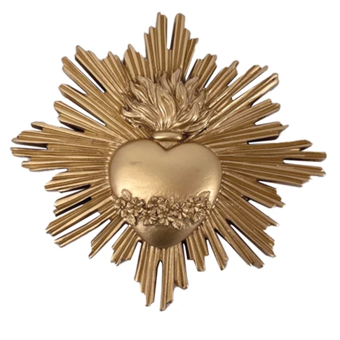 Ex-voto décoratif cœur 0 cm Doré