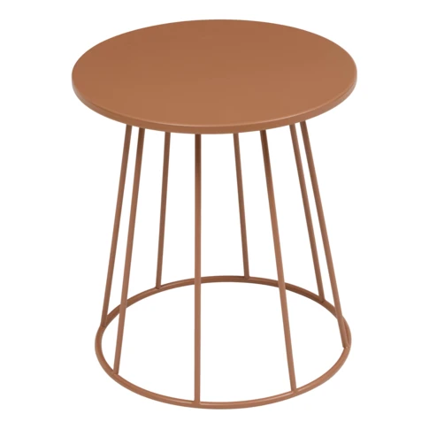 Table d’appoint ronde en acier 0 cm Terracotta