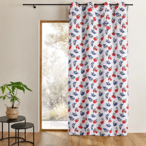 Rideau imprimé football tamisant