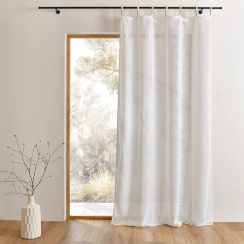 Voilage polylin à pattes tressées