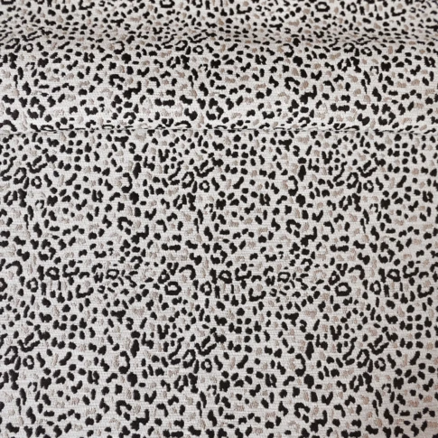 Tissu jacquard ameublement  motif panthère 140 cm Ecru