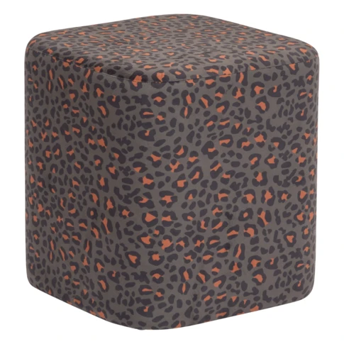 Pouf à motif léopard