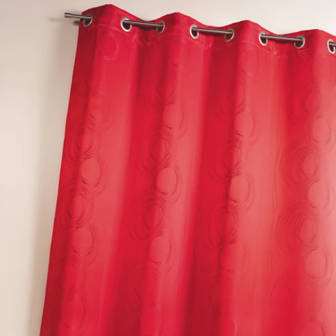Rideau en jacquard avec imprimés "cercle"