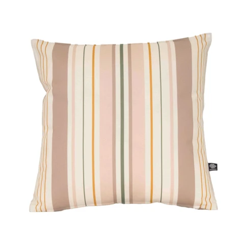 Coussin extérieur rayé 45 x 45 cm Ficelle