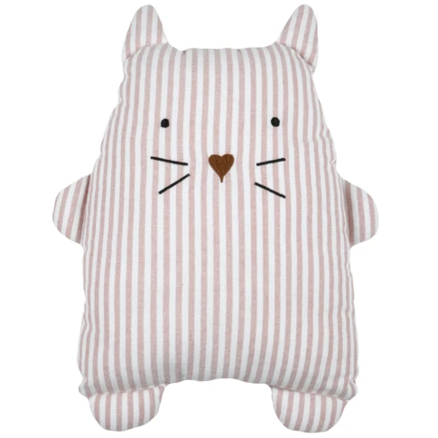 Coussin en forme de chat rayé