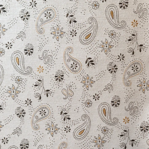 Tissu d’ameublement jacquard en polycoton 150 cm Jaune Ocre
