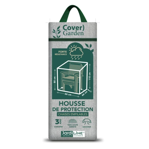 Housse de protection chaises empilables 0 cm Gris