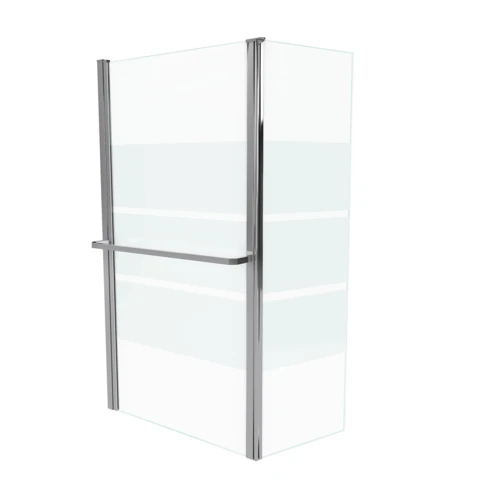 Pare baignoire ibiza 130X105 chrome depoli