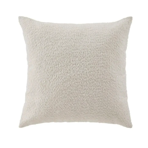 Housse de coussin effet peau de mouton