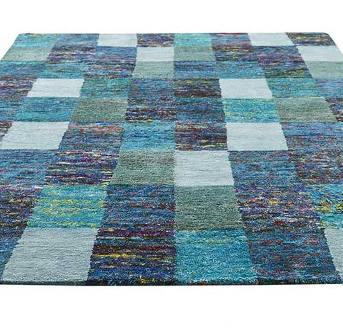 Tapis avec Effet Patchwork de Matières