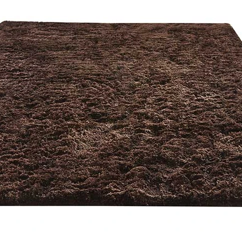 tapis effet fourrure chocolat