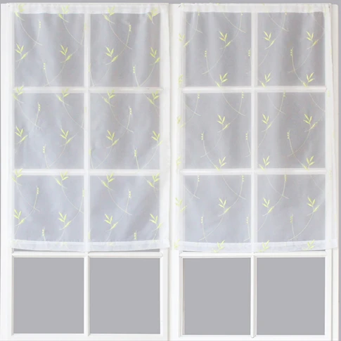 Paire de Petits voilages Motif "Floral"