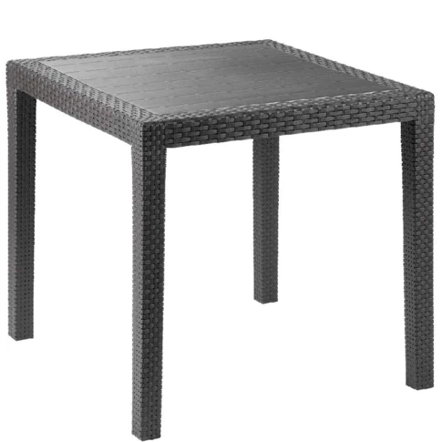 Table outdoor King effet rotin