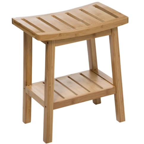 Tabouret de rangement en bambou