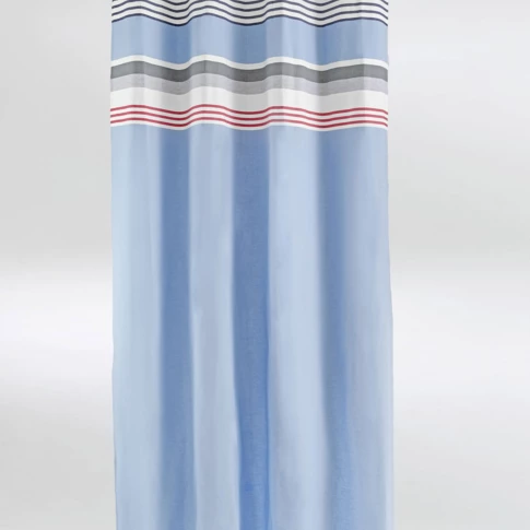 Cortina ducha tela rayas azul 180 x 200 cm. cortina baño, cortina tela  impermeable con ani