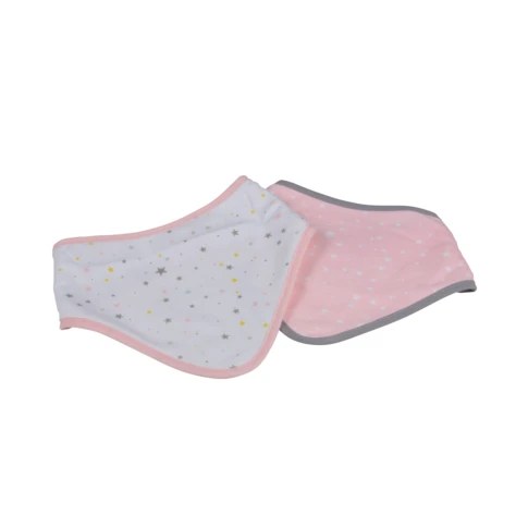 Lot de 2 bavoirs bandana étoiles