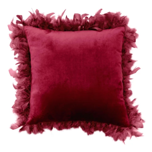 Coussin en velours à plumes