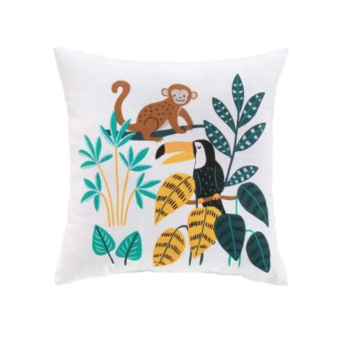 Coussin enfant déhoussable esprit jungle