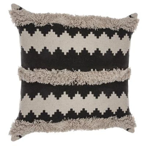 Coussin Macramé Nomade col noir