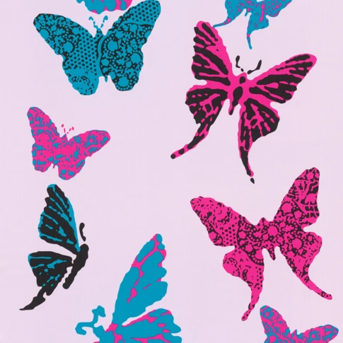 Papel pintado “mariposas muy girly”