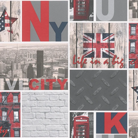 Papier peint "NY&LONDON"