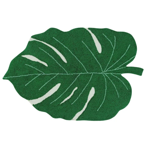 Tapis lavable feuille de monstera