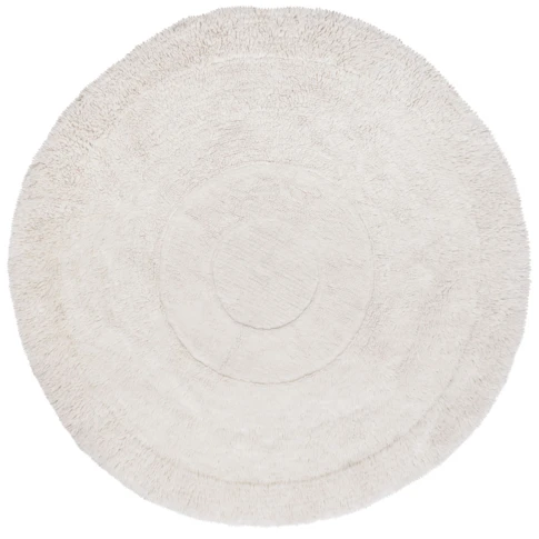 Tapis rond lavable en laine cercle arctique