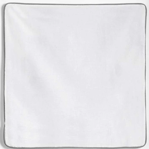 housse de coussin en lin lavé blanc