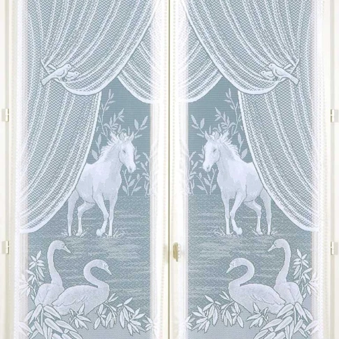 Paire de petits voilages Esprit "Equestre"