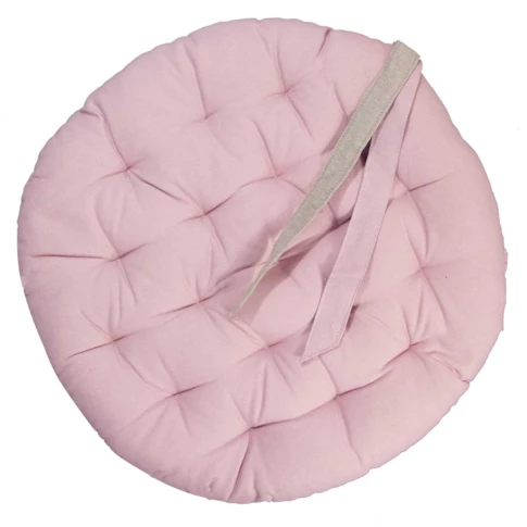 galette de chaise ronde col rose