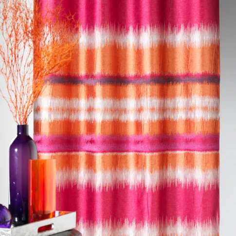 Rideau d'ameublement en jacquard style IKAT