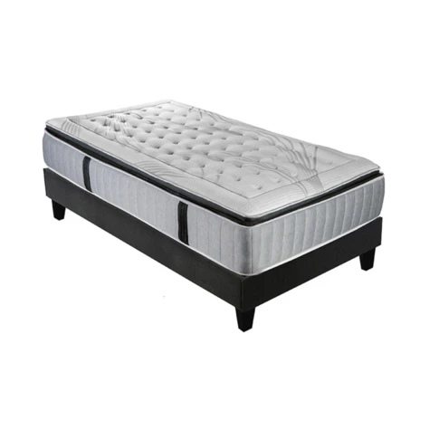 PHIGALIE - Matelas ressorts ensachés + sommier bois