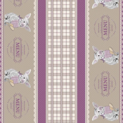 Toile cirée en PVC imprimé "Brasserie"
