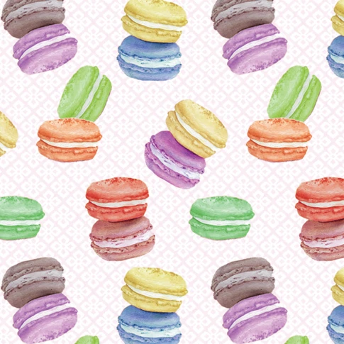 Tissu imprimé macarons