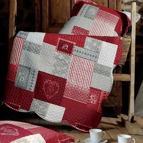 Boutis et Taies avec Imprimé Patchwork Romantique