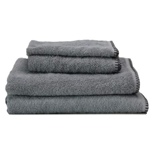Serviette Grand Hotel surpiqure noire