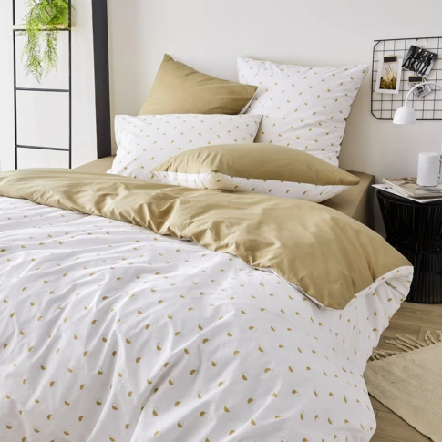 Housse de couette en percale au style géométrique