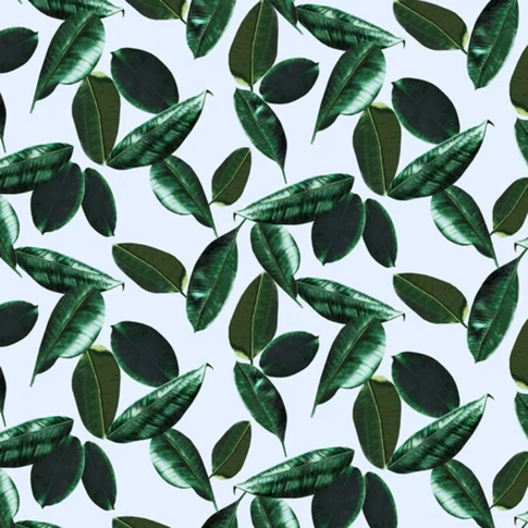 Tissu outdoor imprimé feuilles vertes