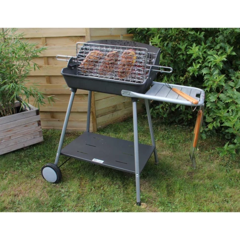 Barbecue à charbon avec grille foyère verticale