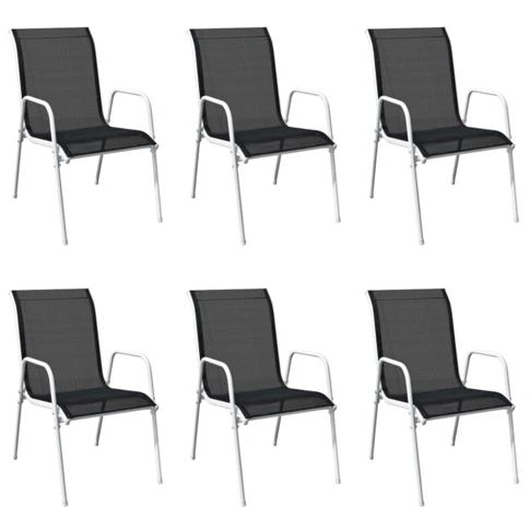 Lot de 6 chaises de jardin empilables 