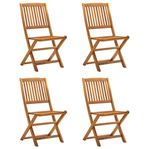 Lot de 4 chaises pliables d'extérieur