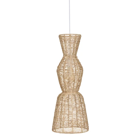 Suspension en jute et acier design vertical 0 cm Beige